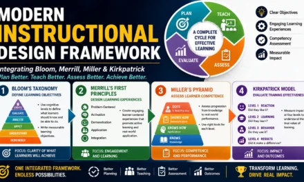 Modern Instructional Design Framework – Integrating Bloom, Merrill, Miller & Kirkpatrick
